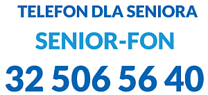 Obraz z numerem telefonu 32 506 56 40 i napisem telefon dla seniora senior-fon